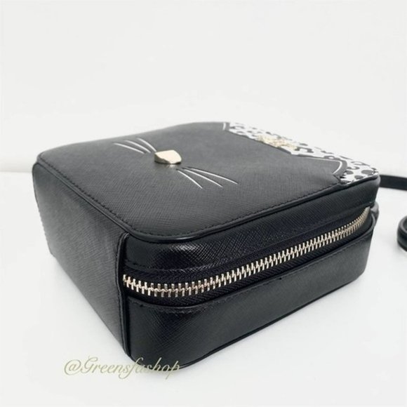 Kate Spade meow cat daisy vanity crossbody purse leather new - Picture 5 of 9